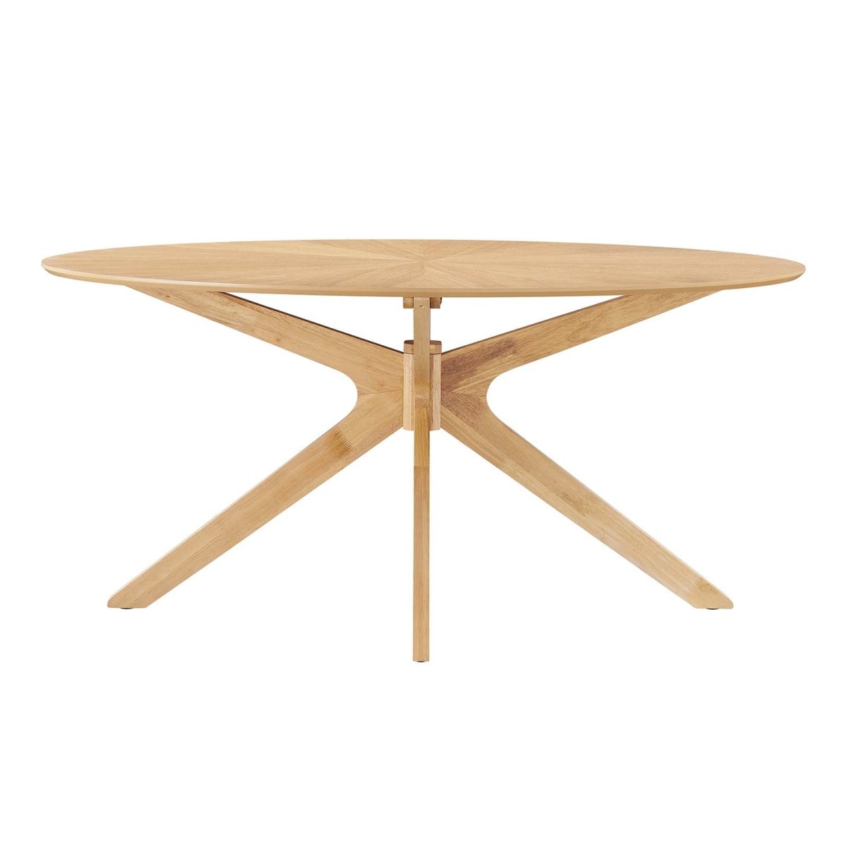Crossroads 63" Oval Wood Dining Table - BUILDMYPLACE