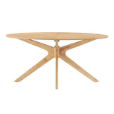 Crossroads 63" Oval Wood Dining Table - BUILDMYPLACE
