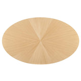 Crossroads 71" Oval Wood Dining Table - BUILDMYPLACE