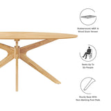 Crossroads 71" Oval Wood Dining Table - BUILDMYPLACE