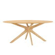 Crossroads 71" Oval Wood Dining Table - BUILDMYPLACE