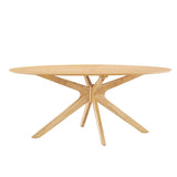Crossroads 71" Oval Wood Dining Table - BUILDMYPLACE