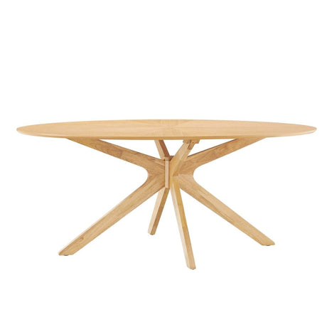 Crossroads 71" Oval Wood Dining Table - BUILDMYPLACE