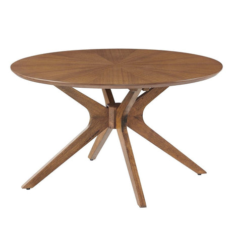 Crossroads Round Wood Coffee Table - BUILDMYPLACE