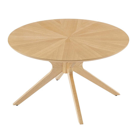 Crossroads Round Wood Coffee Table - BUILDMYPLACE