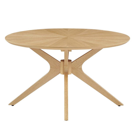 Crossroads Round Wood Coffee Table - BUILDMYPLACE