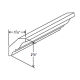 Crown Moulding - 96"W x 2 1/8"H x 1 7/8"D - Aria Shaker Espresso - BUILDMYPLACE