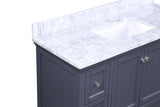 Cunningham Freestanding Modern Bathroom Vanity with Carrara White Marble Sink Top - BUILDMYPLACE