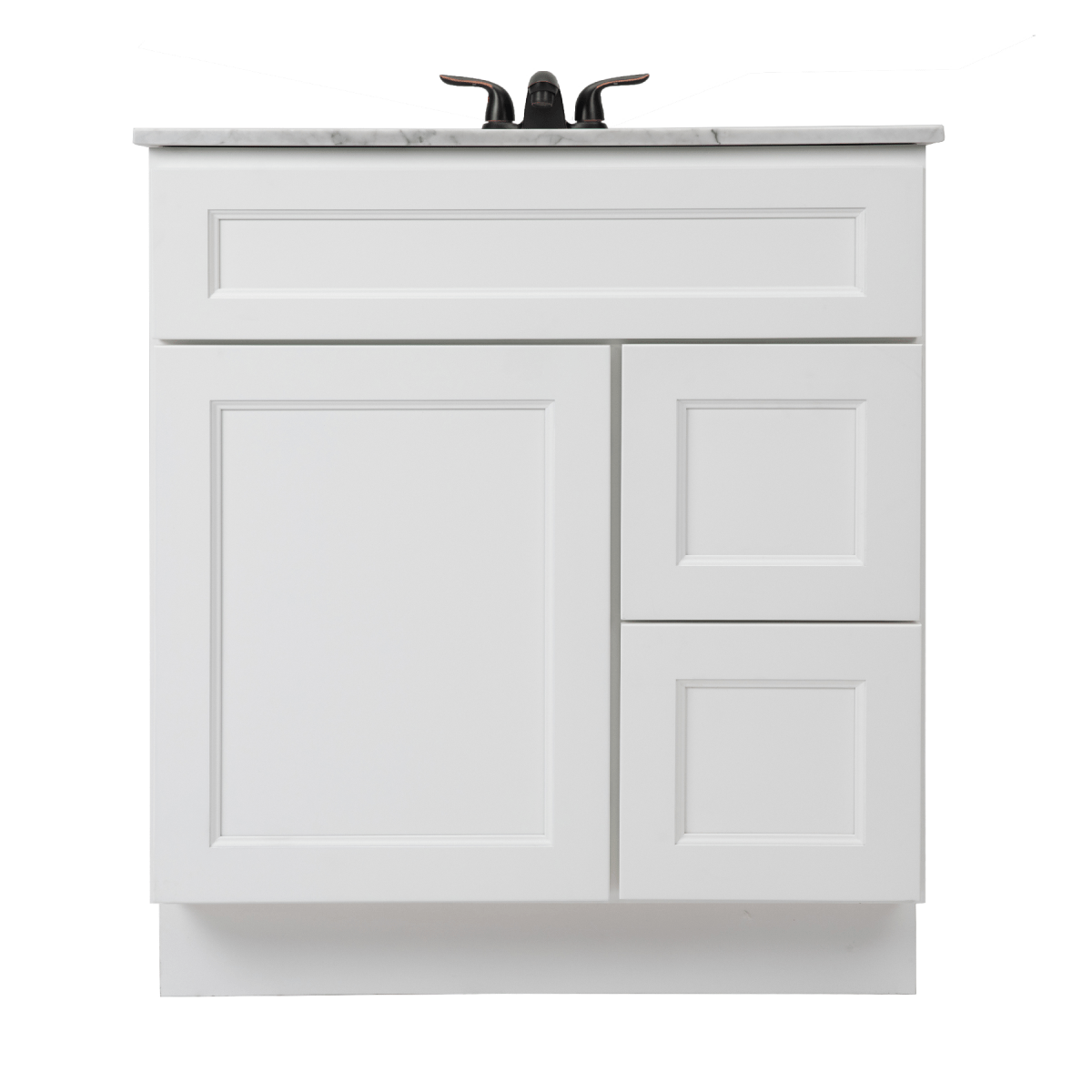 Cunningham white Freestanding Bathroom Vanity Without Sink and Top - BUILDMYPLACE