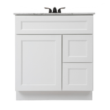 Cunningham white Freestanding Bathroom Vanity Without Sink and Top - BUILDMYPLACE