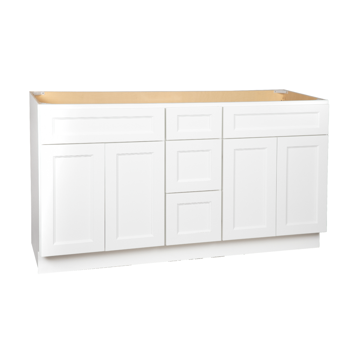 Cunningham white Freestanding Bathroom Vanity Without Sink and Top - BUILDMYPLACE