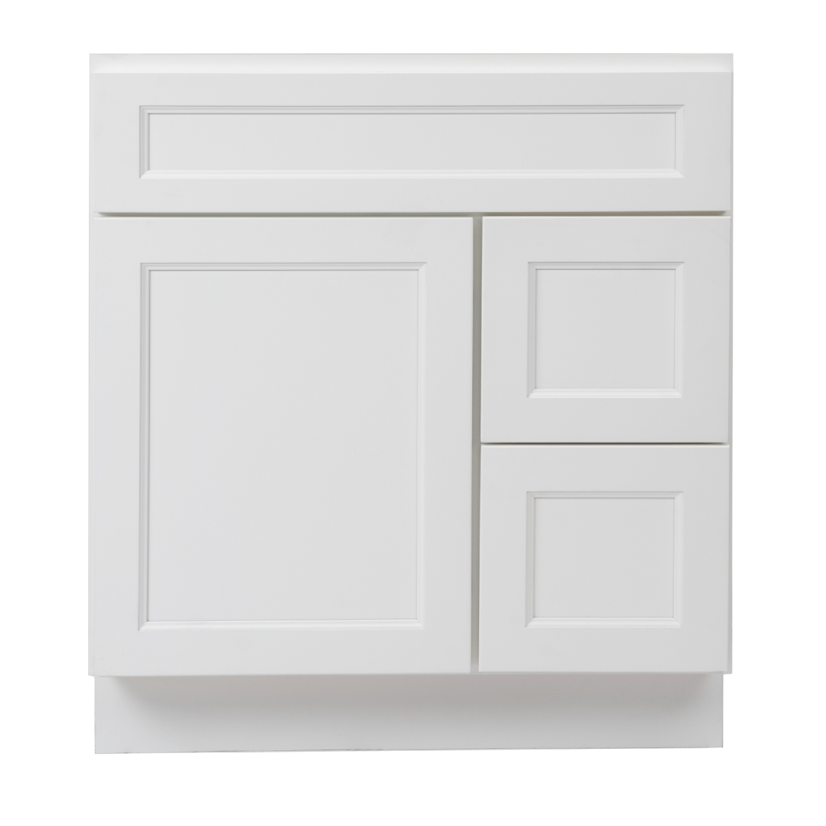 Cunningham white Freestanding Bathroom Vanity Without Sink and Top - BUILDMYPLACE