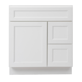 Cunningham white Freestanding Bathroom Vanity Without Sink and Top - BUILDMYPLACE