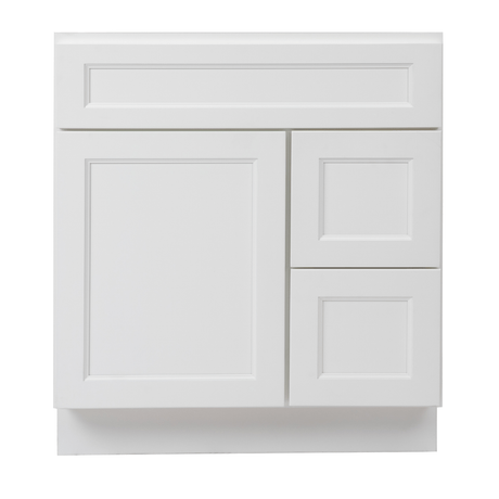 Cunningham white Freestanding Bathroom Vanity Without Sink and Top - BUILDMYPLACE