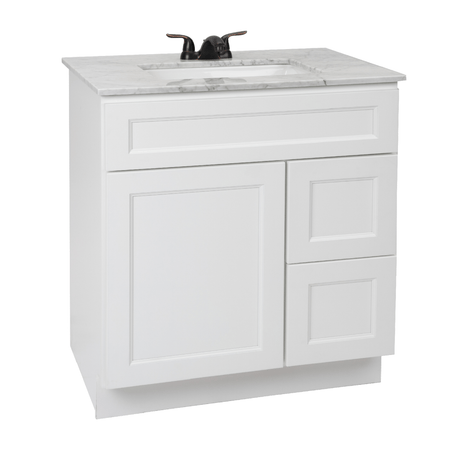 Cunningham white Freestanding Bathroom Vanity Without Sink and Top - BUILDMYPLACE