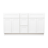 Cunningham white Freestanding Bathroom Vanity Without Sink and Top - BUILDMYPLACE