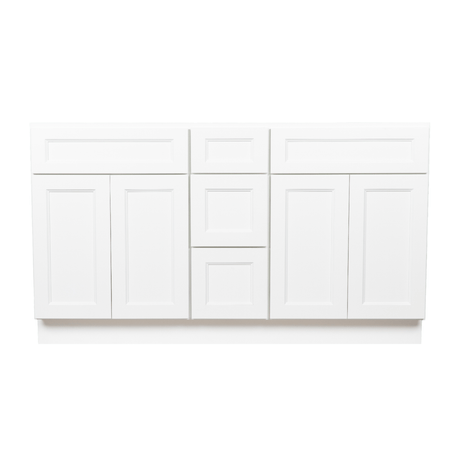 Cunningham white Freestanding Bathroom Vanity Without Sink and Top - BUILDMYPLACE