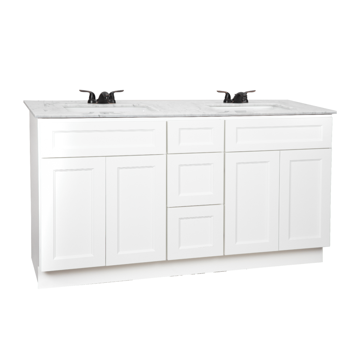 Cunningham white Freestanding Bathroom Vanity Without Sink and Top - BUILDMYPLACE