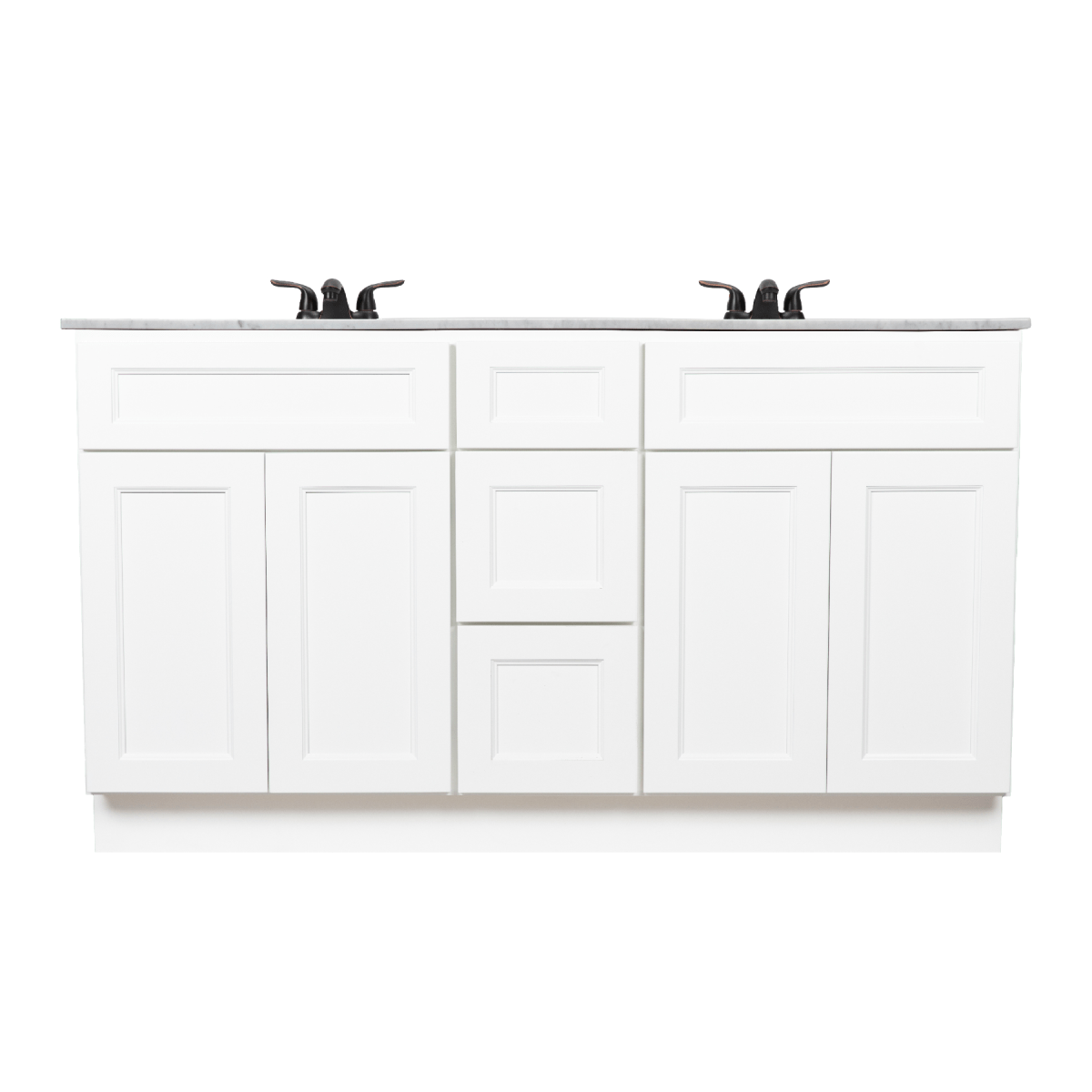 Cunningham white Freestanding Bathroom Vanity Without Sink and Top - BUILDMYPLACE