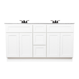 Cunningham white Freestanding Bathroom Vanity Without Sink and Top - BUILDMYPLACE