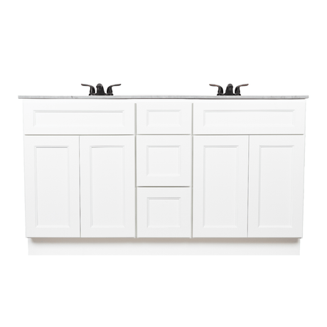 Cunningham white Freestanding Bathroom Vanity Without Sink and Top - BUILDMYPLACE