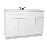 Cunningham white Freestanding Bathroom Vanity Without Sink and Top - BUILDMYPLACE