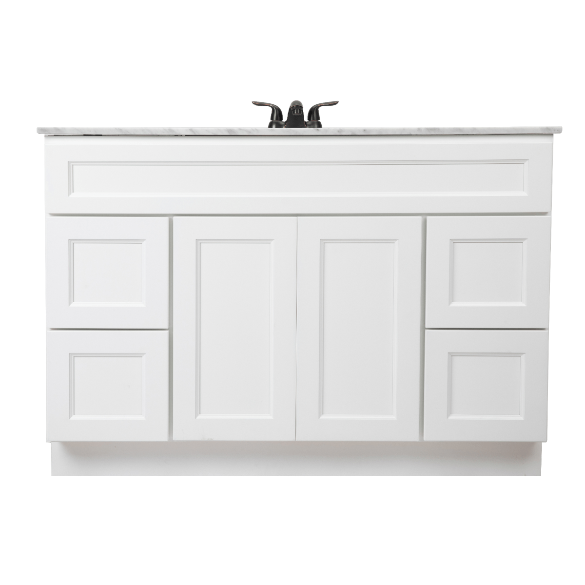 Cunningham white Freestanding Bathroom Vanity Without Sink and Top - BUILDMYPLACE