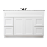 Cunningham white Freestanding Bathroom Vanity Without Sink and Top - BUILDMYPLACE