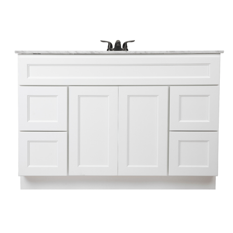 Cunningham white Freestanding Bathroom Vanity Without Sink and Top - BUILDMYPLACE