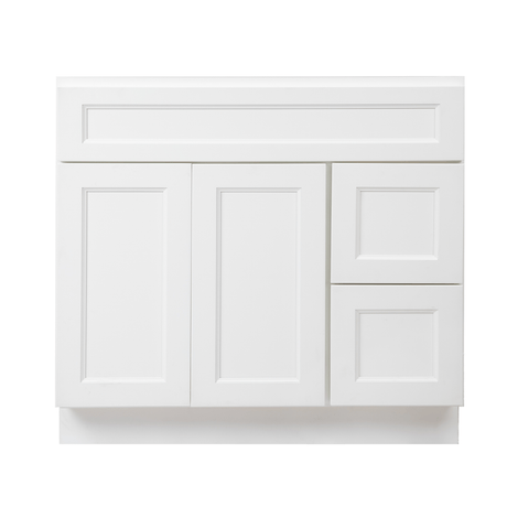 Cunningham white Freestanding Bathroom Vanity Without Sink and Top - BUILDMYPLACE