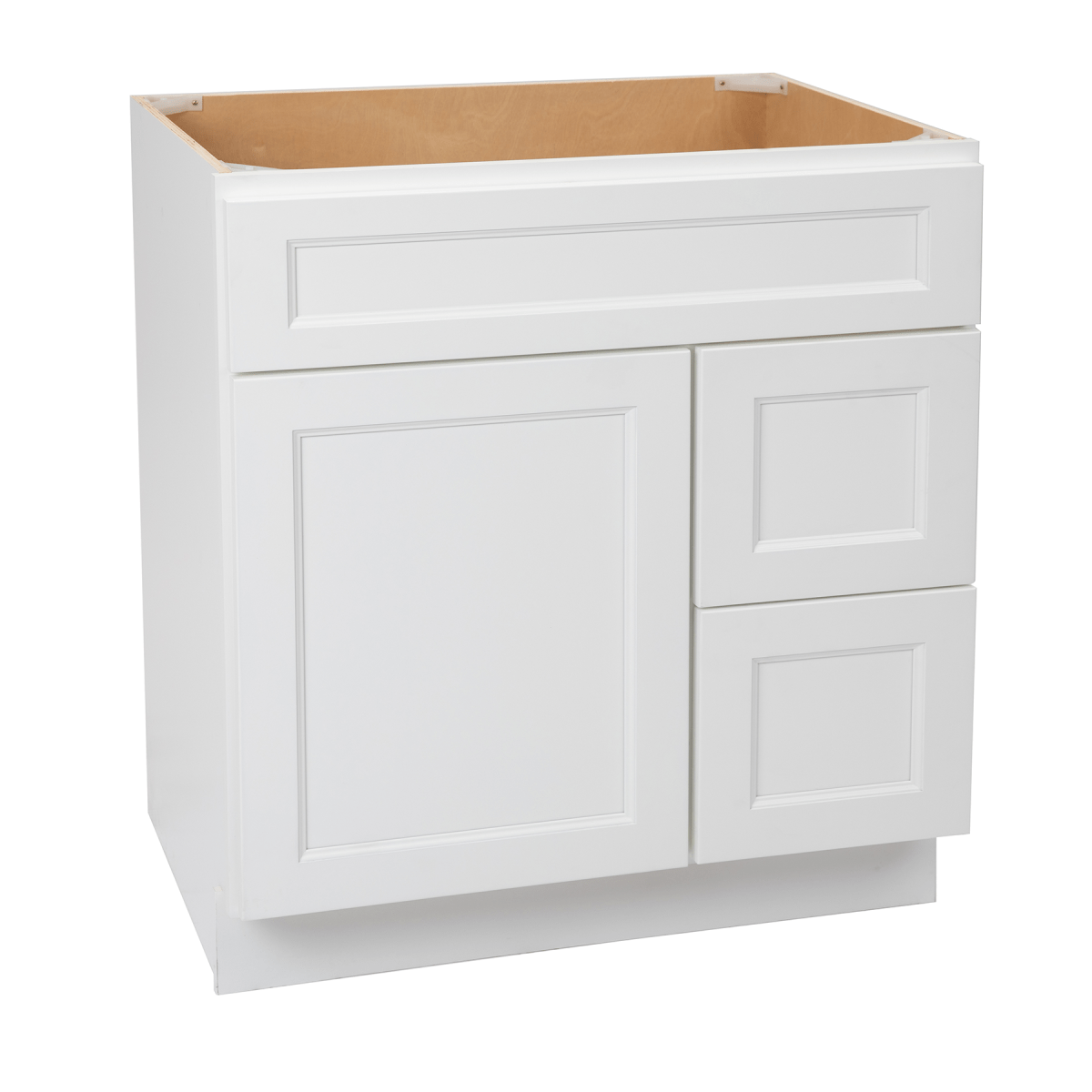 Cunningham white Freestanding Bathroom Vanity Without Sink and Top - BUILDMYPLACE