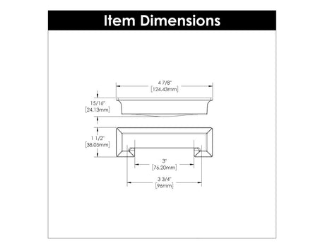 Cup Cabinet Pulls 3 Inch & 3 - 3/4 Inch (96mm) Center to Center - Hickory Hardware - Studio Collection - BUILDMYPLACE