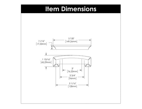 Cup Pull 3 Inch, 3 - 3/4 Inch (96mm) & 5 - 1/16 Inch (128mm) Center to Center - Hickory Hardware - Bridges Collection - BUILDMYPLACE