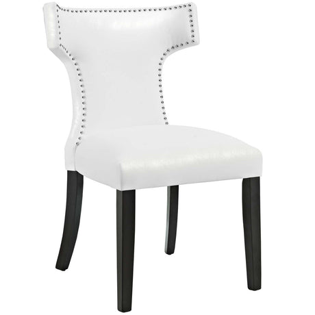 Curve Dining Chair Vinyl Set of 2 - BUILDMYPLACE