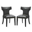 Curve Dining Chair Vinyl Set of 2 - BUILDMYPLACE
