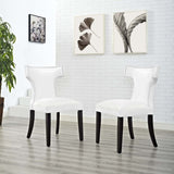 Curve Dining Chair Vinyl Set of 2 - BUILDMYPLACE