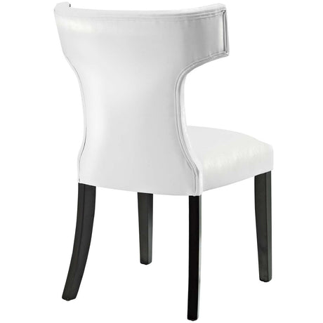 Curve Dining Chair Vinyl Set of 2 - BUILDMYPLACE