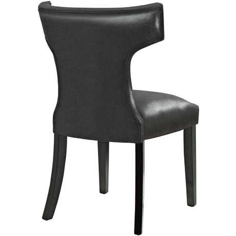 Curve Dining Chair Vinyl Set of 2 - BUILDMYPLACE