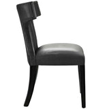 Curve Dining Chair Vinyl Set of 2 - BUILDMYPLACE