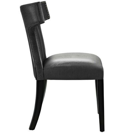 Curve Dining Chair Vinyl Set of 2 - BUILDMYPLACE