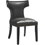 Curve Dining Chair Vinyl Set of 2 - BUILDMYPLACE