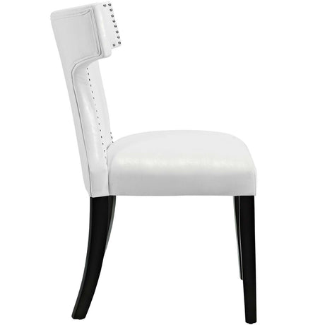 Curve Dining Chair Vinyl Set of 2 - BUILDMYPLACE