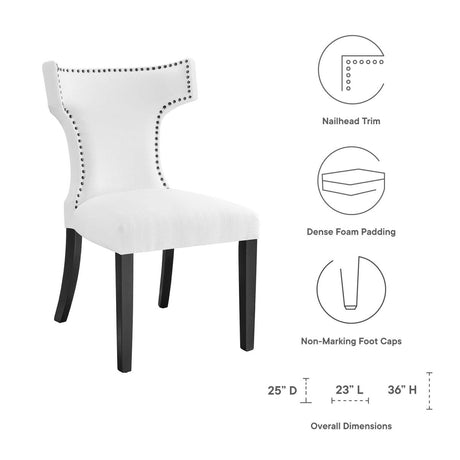 Curve Fabric Dining Chair - BUILDMYPLACE