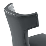 Curve Vegan Leather Dining Chair - BUILDMYPLACE