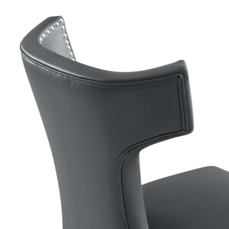 Curve Vegan Leather Dining Chair - BUILDMYPLACE