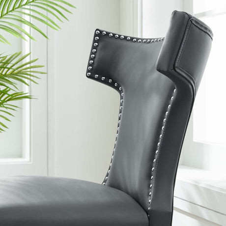 Curve Vegan Leather Dining Chair - BUILDMYPLACE
