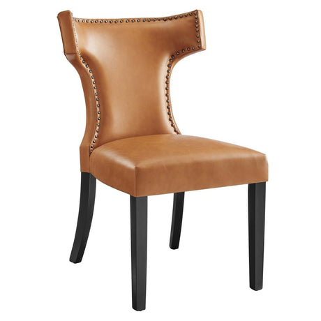 Curve Vegan Leather Dining Chair - BUILDMYPLACE