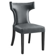 Curve Vegan Leather Dining Chair - BUILDMYPLACE