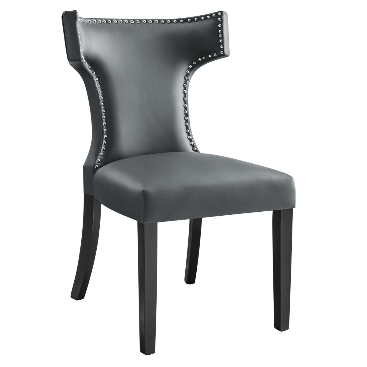 Curve Vegan Leather Dining Chair - BUILDMYPLACE