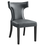 Curve Vegan Leather Dining Chair - BUILDMYPLACE